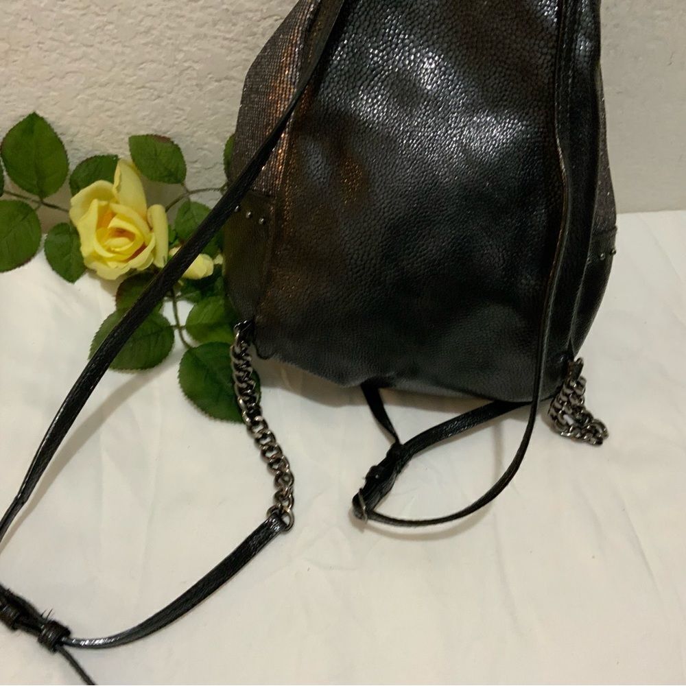 Discontinued Victoria's Secret Silver Sparkle Studded Small City Mini Backpack - Picture 10 of 14